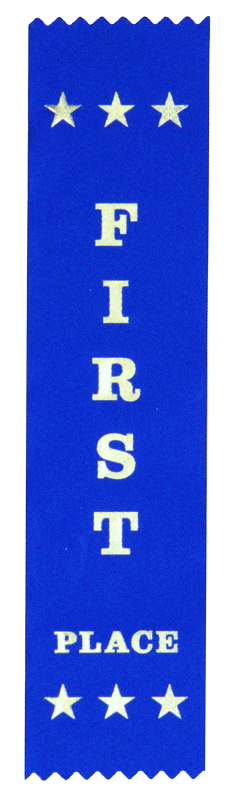 First Place award ribbons