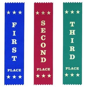 first second third ribbons