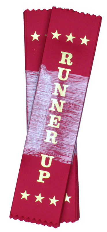 Runner Up award ribbons in packets