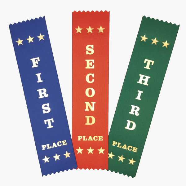 first second third ribbons