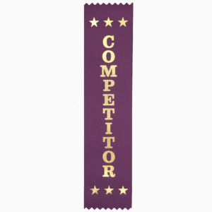 Competitor award ribbons