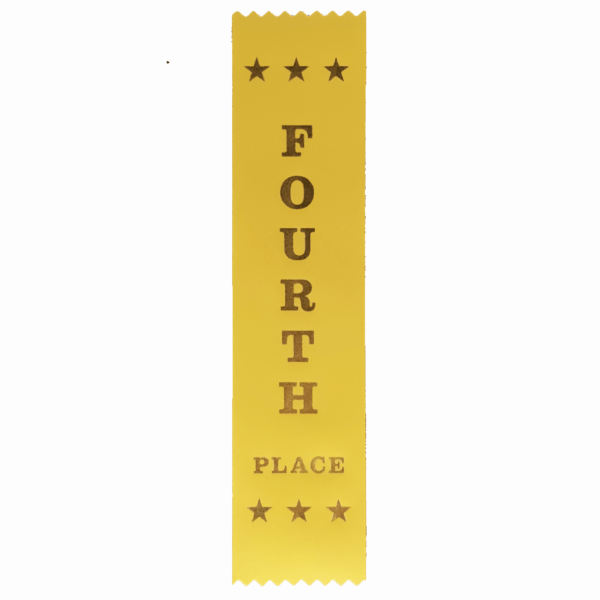 Fourth place award ribbons
