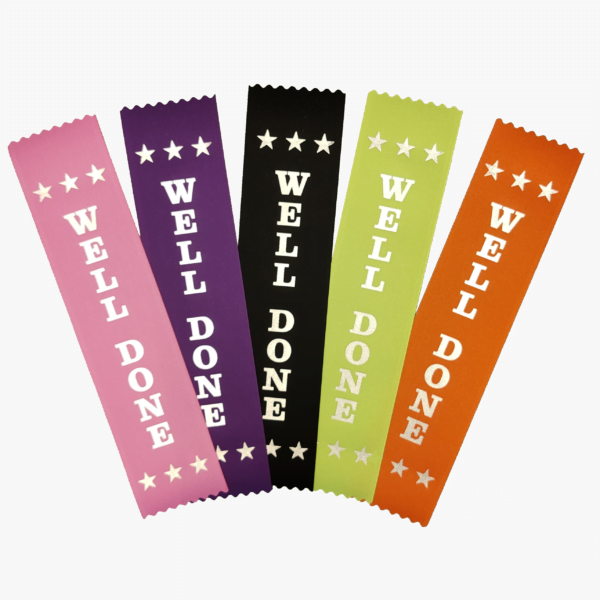 Well done ribbons, mixed colours